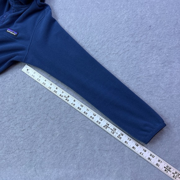 Patagonia Women's Micro‎ D Snap-T Pullover XS Blue Fleece Pullover P-6 Logo Top - Picture 6 of 12